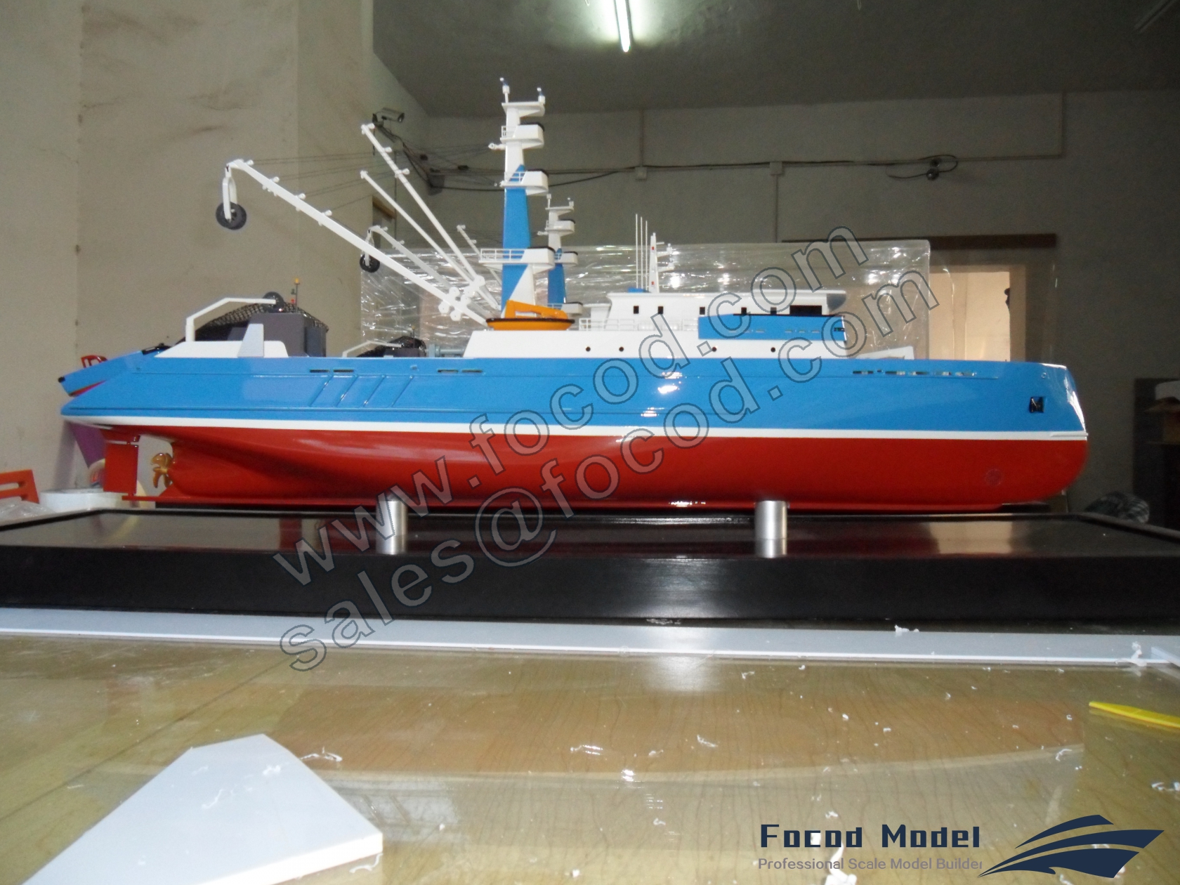 custom made model of 80m Fishing vessel